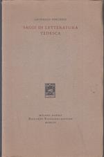 Saggi Di Letteratura Tedesca- Leonello Vincenti- Ricciardi