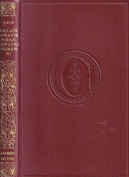 Ballate - Romanze - Poesie giovanili - Epigrammi - August von Platen - copertina