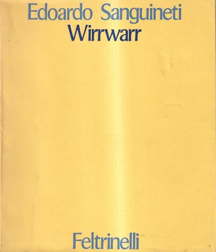 Wirrwarr - Edoardo Sanguineti - copertina