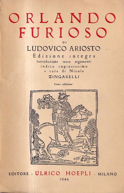 Orlando Furioso - Ludovico Ariosto - copertina
