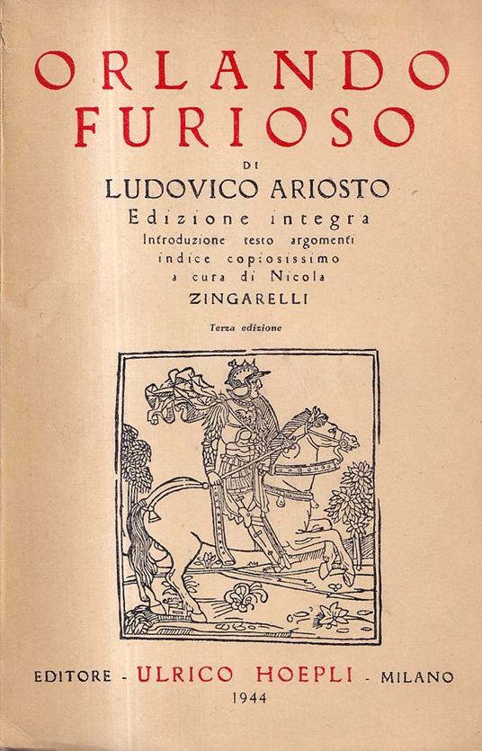 Orlando Furioso - Ludovico Ariosto - copertina