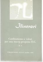 Itinerari Cambiamento e Valori Per Una Nuova Proposta D.C. N. 1