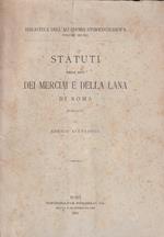 Statuti delle arti dei merciai e della lana di Roma