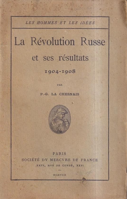 Révolution Russe et ses résultats 1904-1908 - copertina