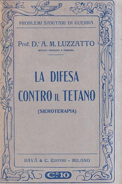 difesa contro il tetano (Sieroterapia) - copertina