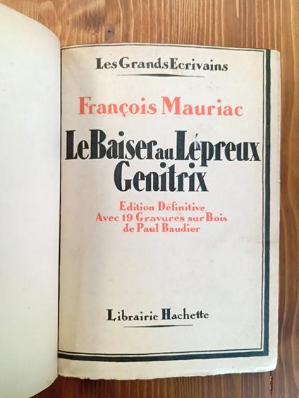 Le baiser au lépreux - Génitrix - François Mauriac - copertina