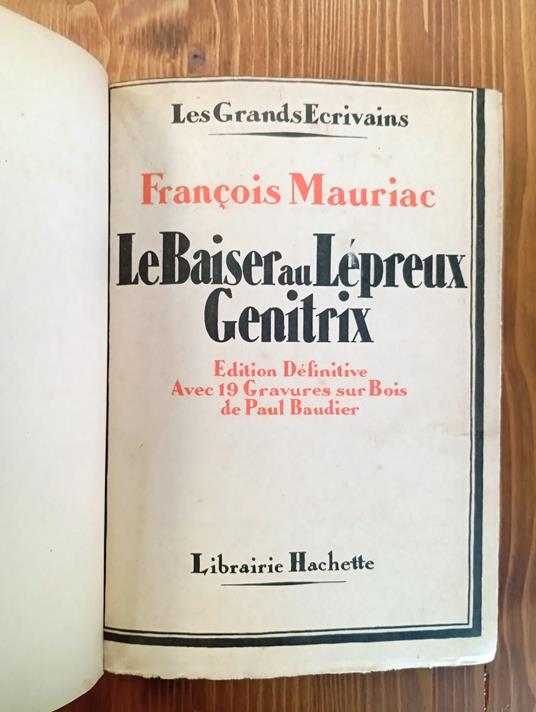 Le baiser au lépreux - Génitrix - François Mauriac - copertina