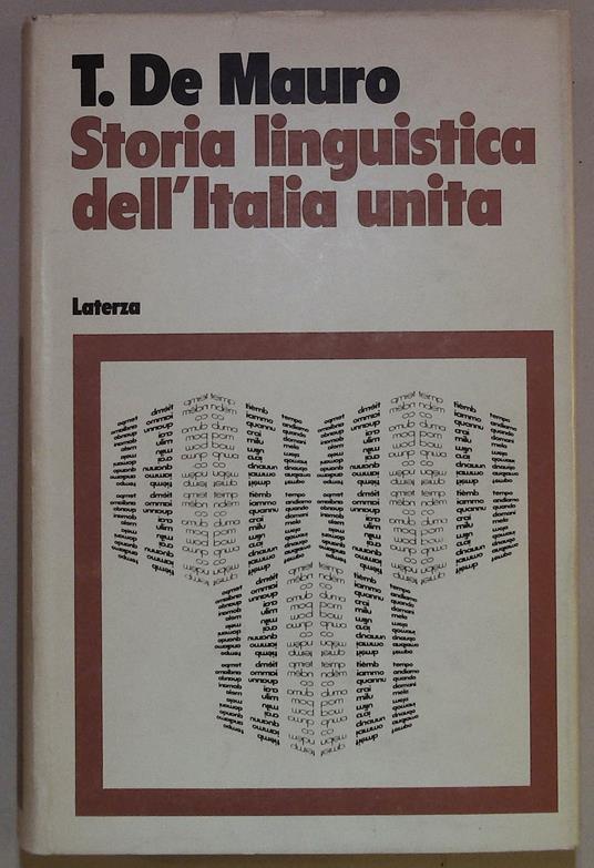 Storia linguistica dell'Italia unita - Tullio De Mauro - copertina