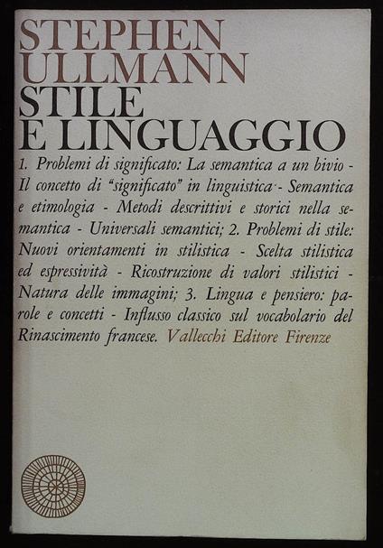 Stile e linguaggio - Stephen Ullmann - copertina