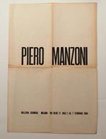 Piero Manzoni. Poster / locandina Galleria Schwarz. Milano, Via gesù 17 dall 1 al 7 febbraio 1964