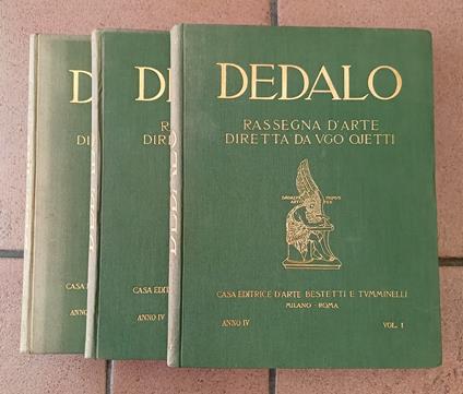 Dedalo. Rassegna d'arte diretta di Ugo Ojetti. Anno IV n° I / II / III Annata completa - copertina