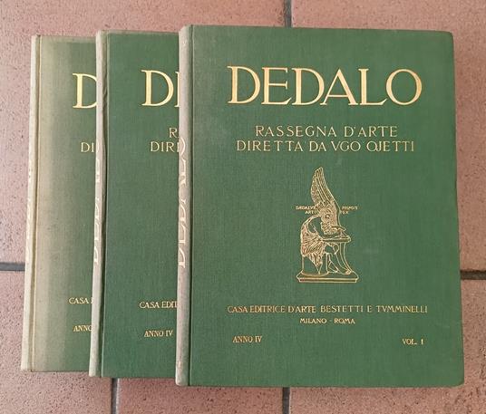Dedalo. Rassegna d'arte diretta di Ugo Ojetti. Anno IV n° I / II / III Annata completa - copertina