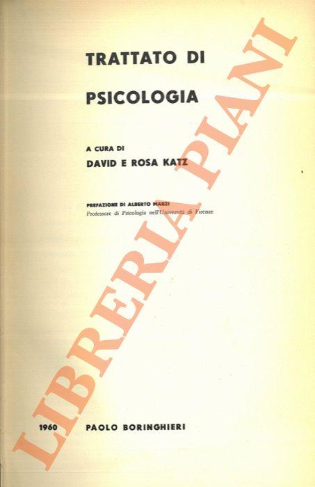 Trattato di psicologia - David S. Katz - copertina