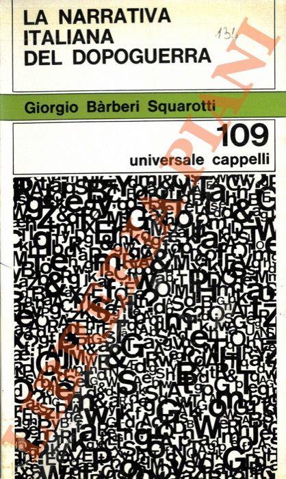 narrativa italiana del Dopoguerra. - Giorgio Bàrberi Squarotti - copertina