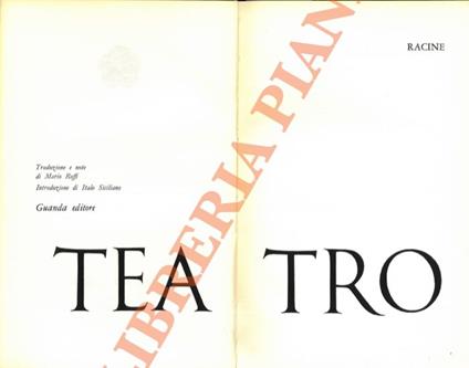 Teatro - Jean Racine - copertina