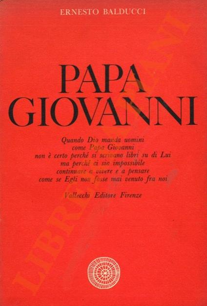 Papa Giovanni - Ernesto Balducci - copertina