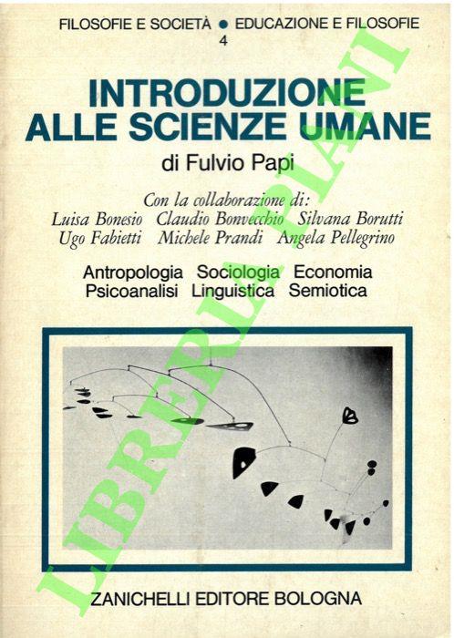 Introduzione alle scienze umane - Fulvio Papi - copertina