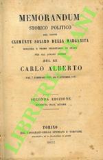 Memorandum storico politico. Seconda edizione riveduta dall'autore.