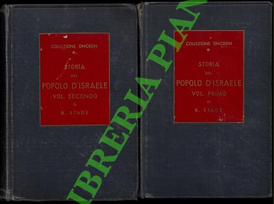 Storia del popolo d'Israele. Prima traduzione italiana del professore Diego Valbusa - copertina