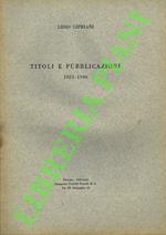 Titoli e pubblicazioni 1923-1940.