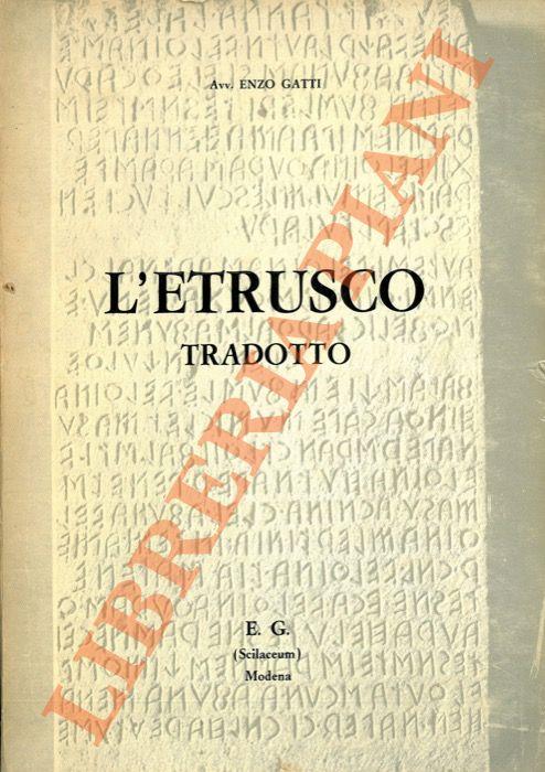 L' Etrusco tradotto - Enzo Gatti - copertina
