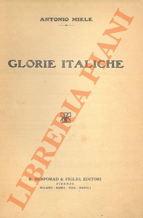 Glorie italiche - Antonio Miele - copertina