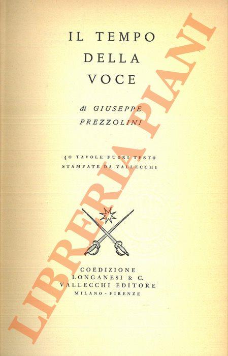Il tempo della Voce. - Giuseppe Prezzolini - copertina