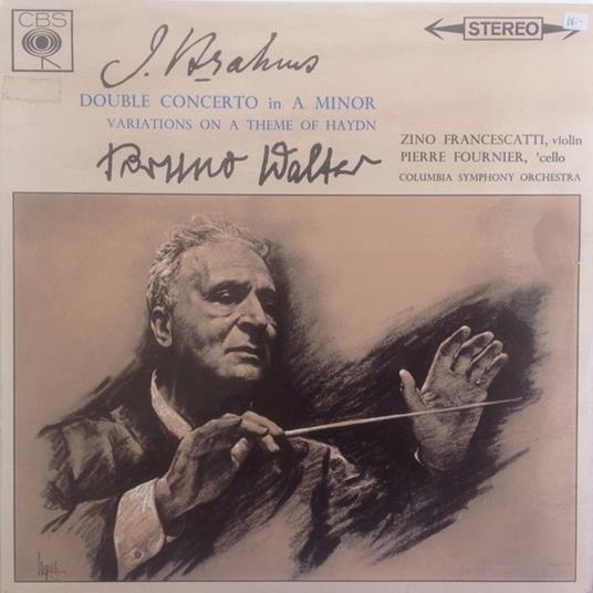 Double Concerto In A Minor - Variations On A Theme Of Haydn - Vinile LP di Johannes Brahms,Bruno Walter,Pierre Fournier,Zino Francescatti