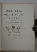 Cornelia de' Gracchi. Stanze…