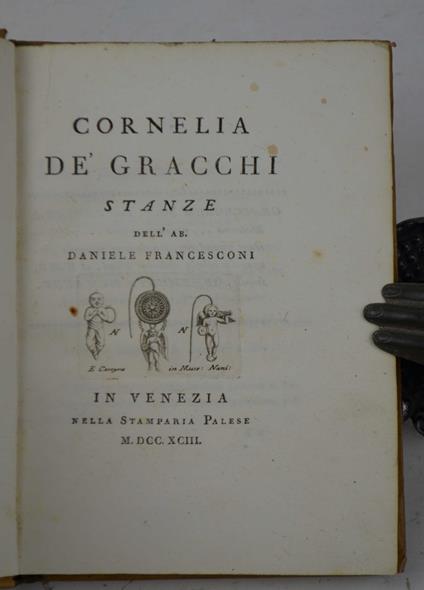 Cornelia de' Gracchi. Stanze… - Daniele Francesconi - copertina