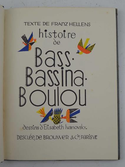 Histoire de Bass-Bassina-Boulou - Franz Hellens - copertina