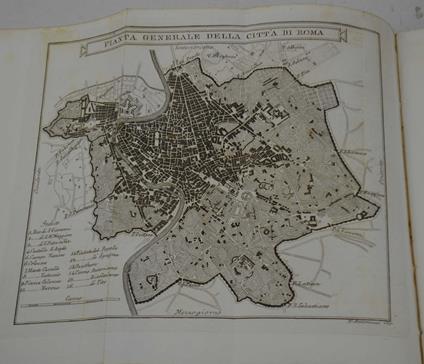 Roma compiutamente descritta in sette giornate per comodo de' forestieri con un appendice de' contorni e dell'indicazione del viaggio da Roma a Napoli. Terza edizione originale accresciuta e migliorata - copertina