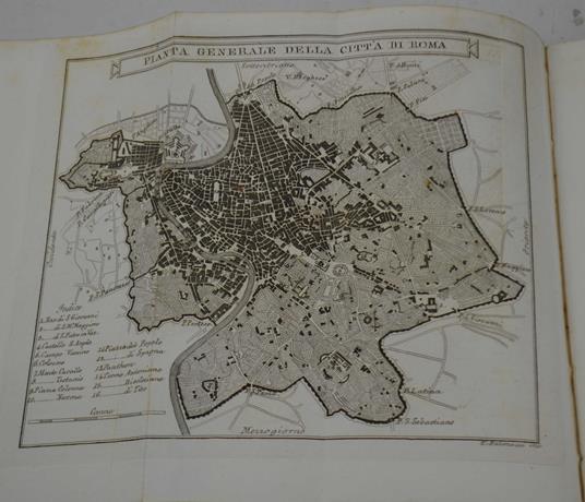 Roma compiutamente descritta in sette giornate per comodo de' forestieri con un appendice de' contorni e dell'indicazione del viaggio da Roma a Napoli. Terza edizione originale accresciuta e migliorata - copertina