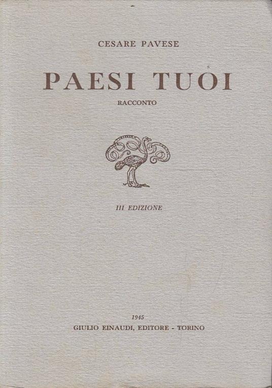 Paesi tuoi. Racconto - Cesare Pavese - copertina