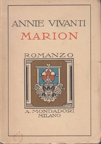Marion - Annie Vivanti - copertina