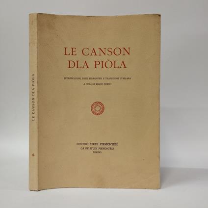 Le canson dla piòla - copertina