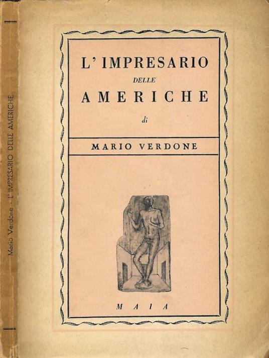 L' impresario delle americhe - Mario Verdone - copertina