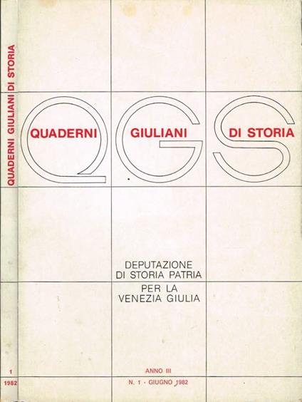 QGS Quaderni Giuliani di Storia - copertina