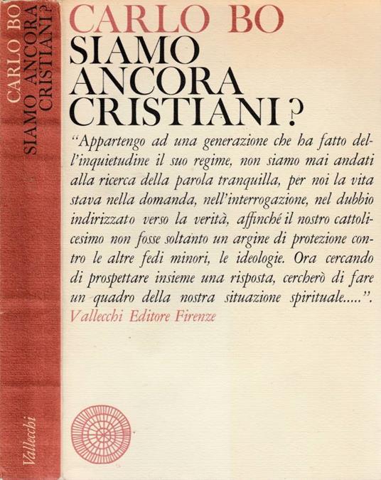 Siamo ancora cristiani? - Carlo Bo - copertina