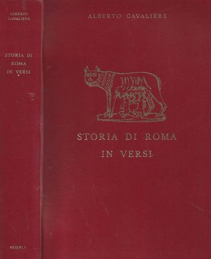 Storia di Roma in versi - Alberto Cavaliere - copertina