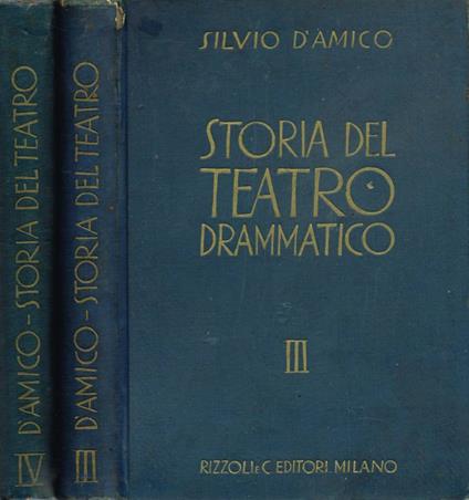 Storia del Teatro Drammatico - Silvio D'Amico - copertina