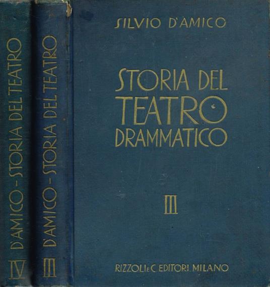 Storia del Teatro Drammatico - Silvio D'Amico - copertina