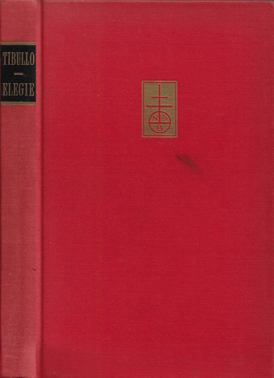 Elegie - Albio Tibullo - copertina
