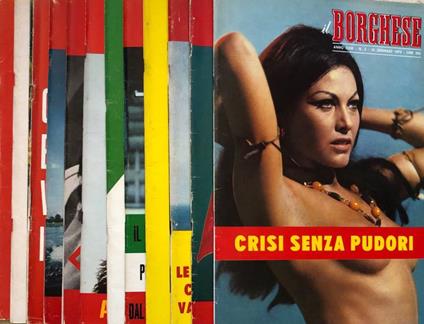 Il Borghese anno XXIII, n 3,5,8,17,18,20,21,22,24,25,26,37 1972 - Mario Tedeschi - copertina