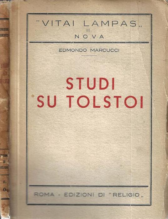 Studi su Tolstoi - Edmondo Marcucci - copertina