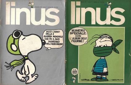 Linus. Anno VII - 1971 - N. 73 (Aprile), N. 81 (Dicembre) - copertina