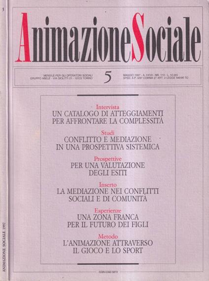 Animazione sociale, numero 5, maggio 1997 - copertina