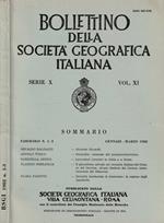 Bollettino della società geografica italiana serie X, vol XI, fasc 1-3, genn-mar 1982