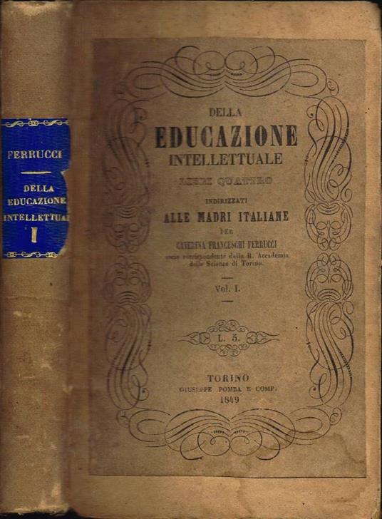 Della Educazione Intellettuale - Cateria Franceschi Ferrucci - copertina