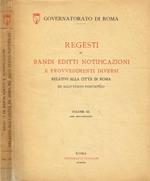 Regesti di bandi editti notificazioni e provvedimenti diversi relativi alla città di Roma ed allo stato pontificio vol.III